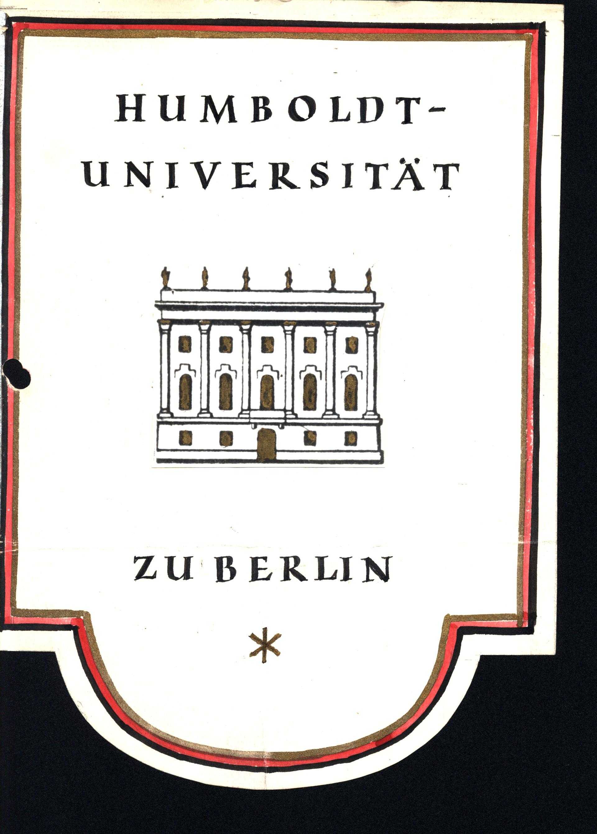 Variation zu dem Entwurf einer Uni-Fahne [um 1950]