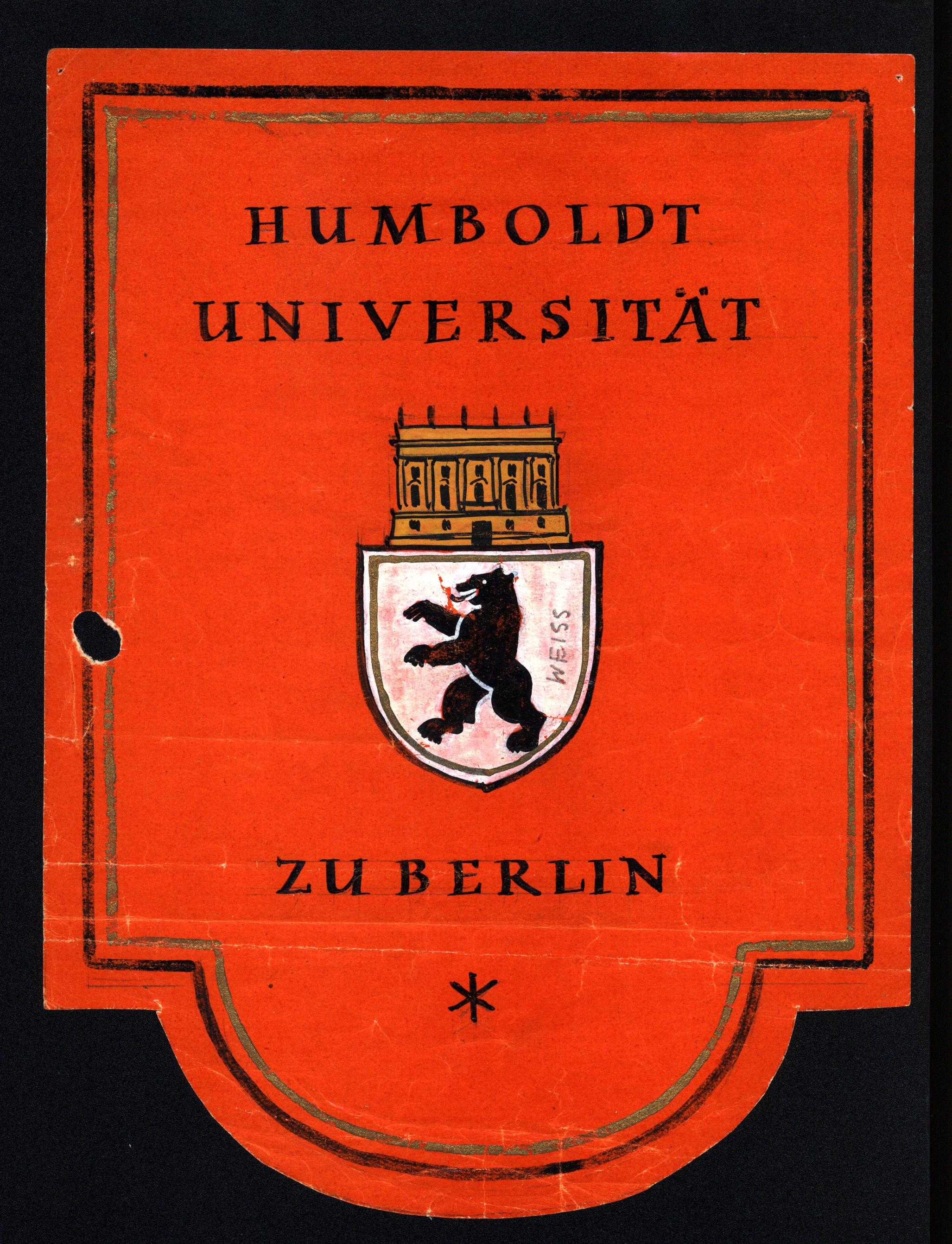 Variation zu dem Entwurf einer Uni-Fahne [um 1950]