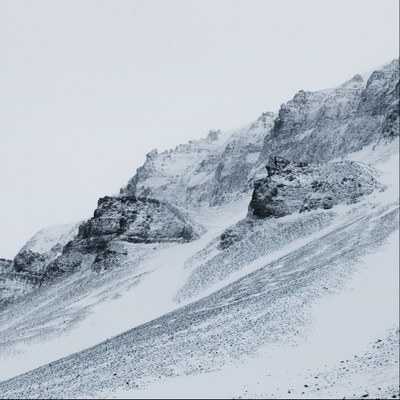 Verschneiter norwegischer Gletscher