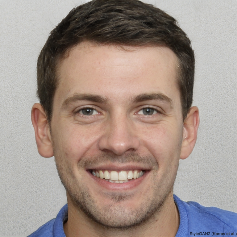 Mit künstlicher Intelligenz erzeugtes Bild eines Gesicht