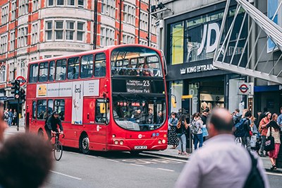 Roter Bus in London