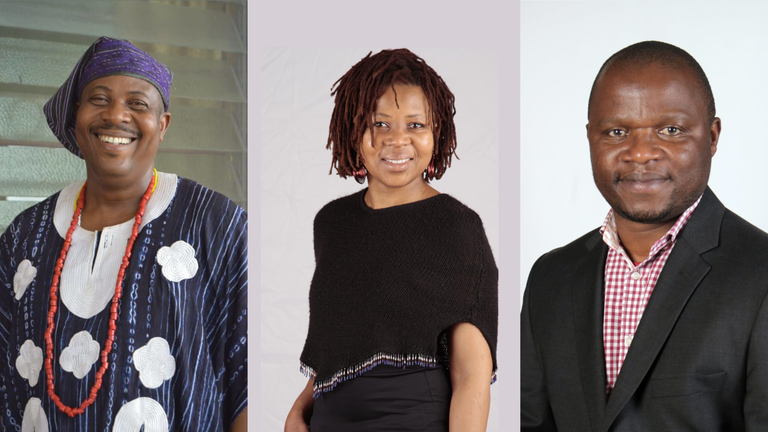 Prof. Dr. Félix Ayoh‘Omidire, Dr. Polo Moji und Dr. Godwin Siundu