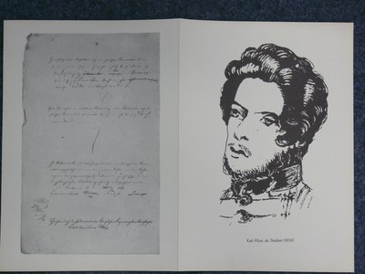 20100125 Immatrikulationsbuch Zeichnung Karl Marx ALTERNATIVTEXT