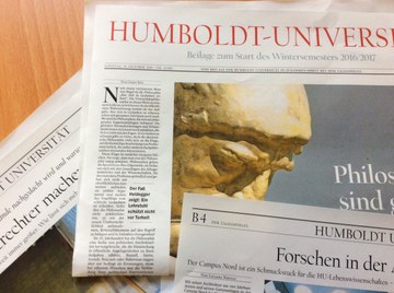 Die Tagesspiegel-Beilage der Humboldt-Universität zum Wintersemester 2016/2017