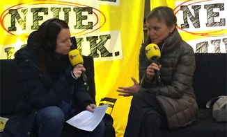 Sabine Kunst (r.) im Interview mit Selin Güngör