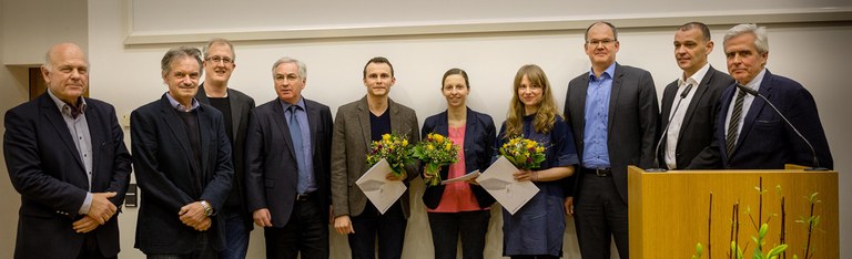 Die Preisträger beim Dissertationspreis in Adlershof