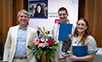 Niels Pinkwart, Vizepräsident für Lehre und Studium, Schirmherrin Dagmar Haase (Online) sowie Torben Rode und Anna Hinderer, die aktuellen Koordinator*innen des Studium Oecologicum.
