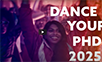 Manisha Biswas beim Tanzen und der Text Dance Your PHD