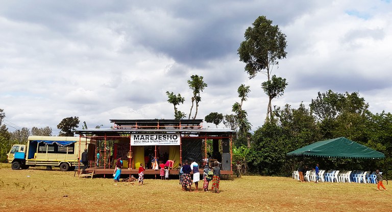 Marejesho exhibition with tent.jpg