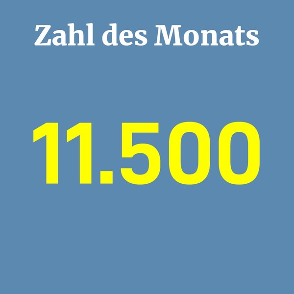 Zahl des Monats 11.500