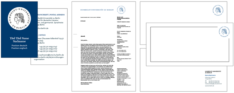 Geschäftsausstattung der HU