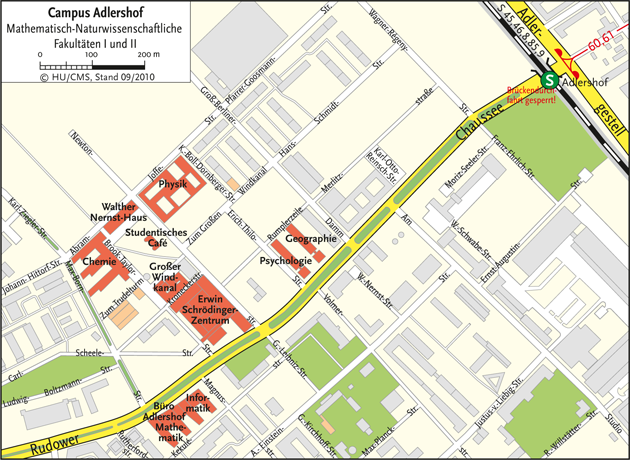 Karte Campus Adlershof