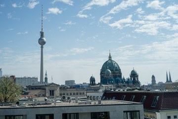 Ausblick auf die Skyline von Berlin Mitte