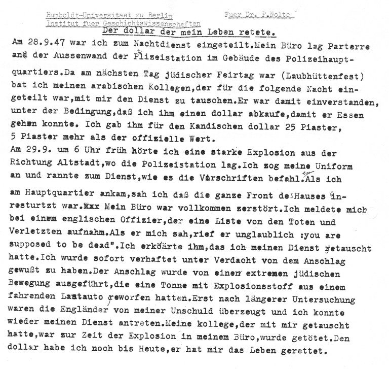 Der Dollar, der mein Leben rettete
