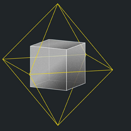Ein Würfel in einem Würfel in 3-D