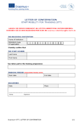 Letter of Confirmation