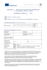 APPLICATION FOR THE EXTENSION APPLICATION FOR THE EXTENSION