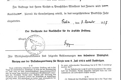 Contemporary document: Admission of Gerd Tobias Schloss to the practical year in 1937