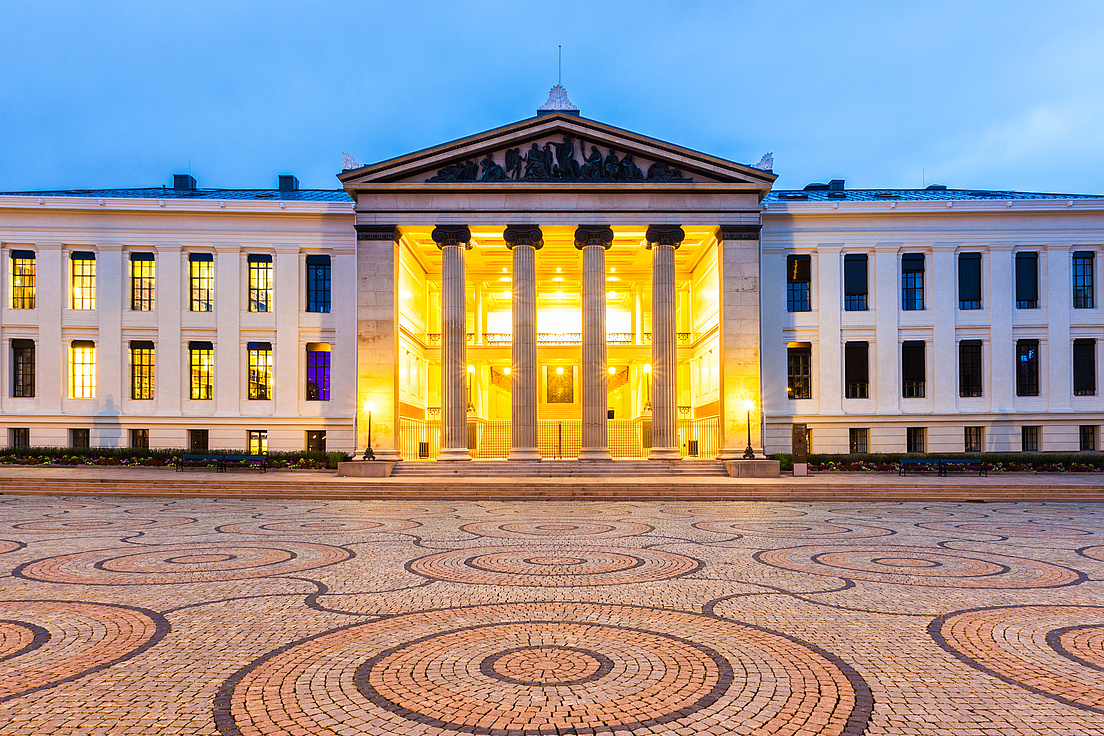 Oslo University Facade of a neoclassical building