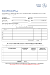 Beiblatt for the digital Learning Agreement Beiblatt for the digital Learning Agreement