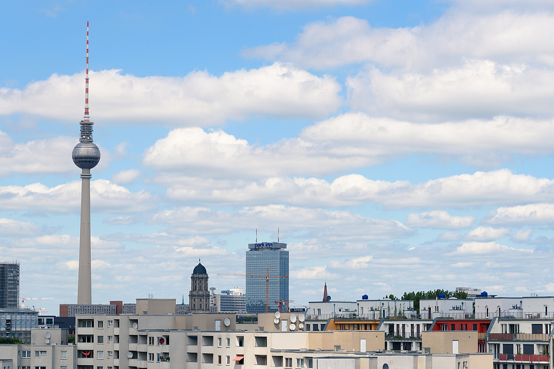 Ein Blick über die Dächer von Berlin