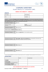 Learning Agreement Changes