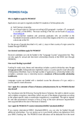 PROMOS FAQs